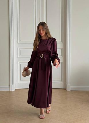 Сукня жіноча шовкова з поясом s m l xl