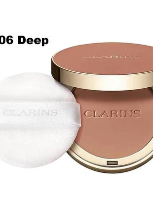 Clarins пудра для обличчя 05 medium deep  , 06 deep   , paris clarins   ever matte compact 8