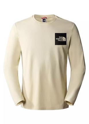Лонгслів the north face m l/s fine tee оригінал (бежевий / пісочний / gravel)
