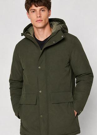 Jack&jones парка чоловіча зимова m хакі оливкова однотонна (12345695-21)