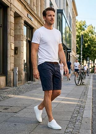 Чоловічі шорти чинос boss (hugo boss) оригінал, темно-сині, розмір w32