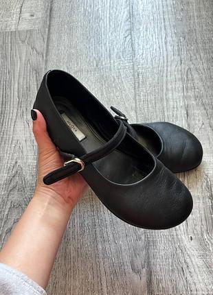 Балетки mini jane hvoya. черные/кожа 2