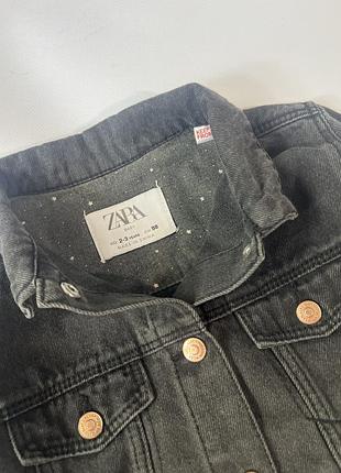Джинсовка сіра для дівчинки zara 2–4 роки 3