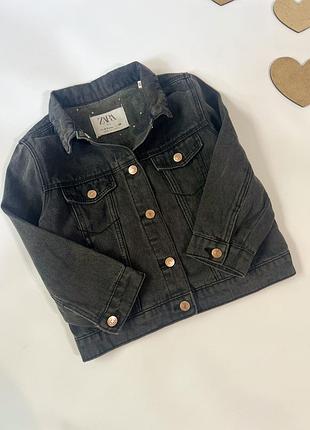 Джинсовка сіра для дівчинки zara 2–4 роки 5