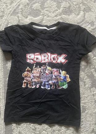Футболка для хлопчика roblox чорна розмір 122-128 з принтом