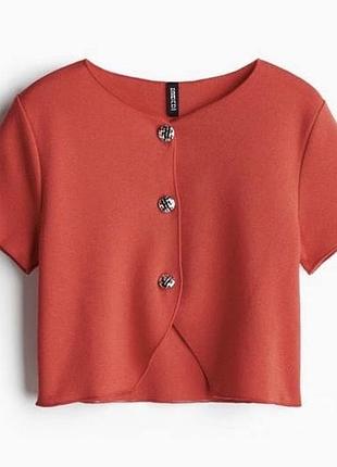 Топ жіночий h&m червоний на ґудзиках xxs