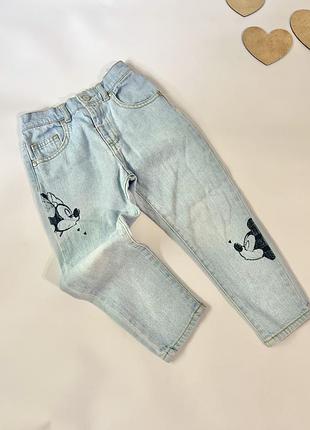 Джинси для дівчаток zara disney блакитні 3-4 роки