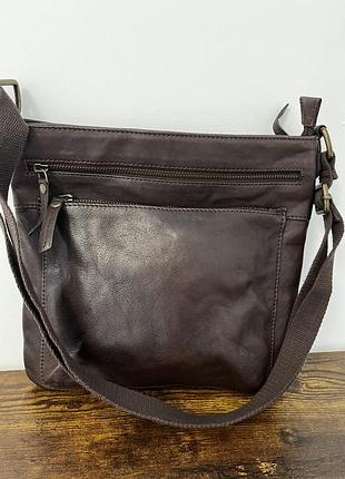 Шкіряна сумка-планшет fatface ally cross body bag / коричнева сумка з натуральної шкіри оригінал