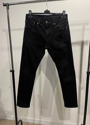 Чоловічі чорні джинси levi’s 512 slim taper (w32 l30) оригінал