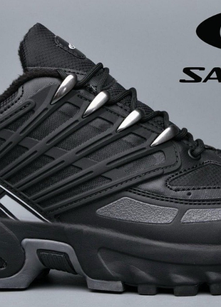 Мужские кроссовки термо черные зима salomon 44
