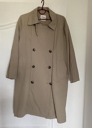 Плащ жіночий zara тренч бежевий