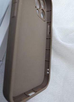 Коричневий силіконовий чохол apple iphone 13 pro 7