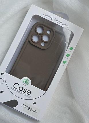 Коричневий силіконовий чохол apple iphone 13 pro 5