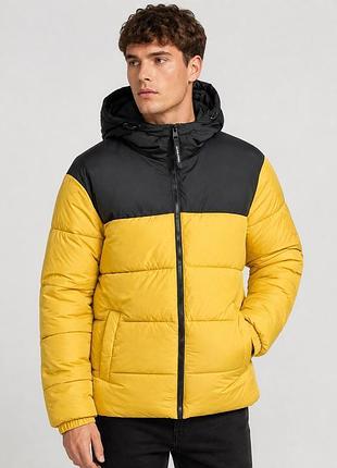Jack&amp;jones куртка демисезонная мужская s l оранжевый с черным (12345677-21)