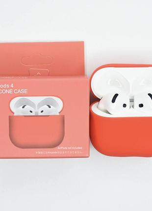 Силиконовый чехол для наушников airpods 4 red