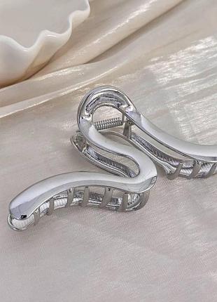Металевий краб-затискач для волосся icy snake