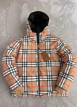 Куртка зимняя мужская burberry премиум качества, двухсторонняя курточка