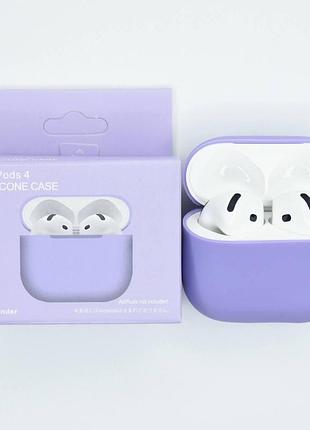 Силиконовый чехол для наушников airpods 4 lavender