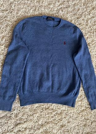 Чоловічий светр polo ralph lauren 100% мериносова шерсть розмір s-m