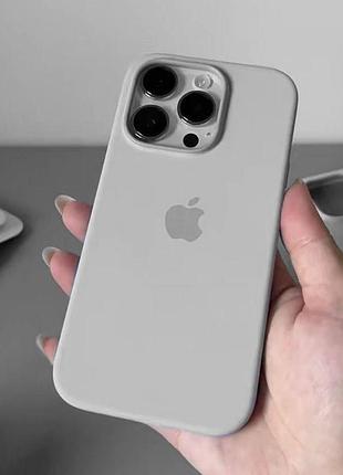 Силіконовий чохол матовий світло-сірий, для iphone 12 pro
