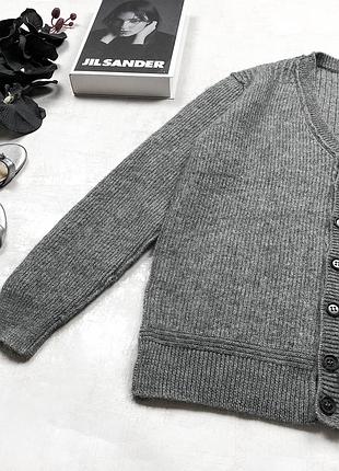 Женский брендовый шерстяной кардиган кардиган премиум бренда sisley на пуговицах s графитовый серый 4
