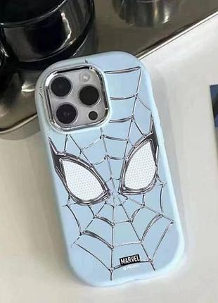 Чехол для iphone 11 pro матовый spider man, защитный, голубой