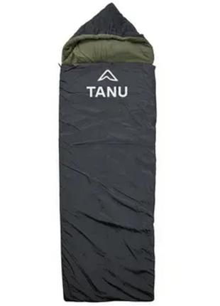 Спальний мішок з подушкою tanu батал флісовий -30с°, синтепон 350 г/м2, розмір 220*90 см
