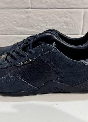 Кросівки lacoste сині, розмір 37, шкіра та замш