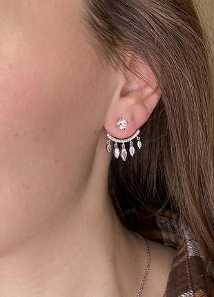 Серебряные серьги пусеты 925 пробы