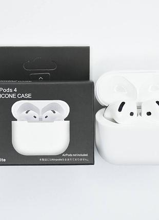 Силіконовий чохол для навушників airpods 4 white