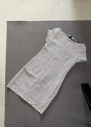 Плаття massimo dutti полотняне сукня плаття твід твідове класичне платье офисное классическое футляр