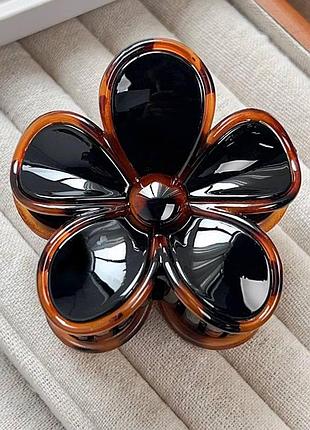 Заколка-краб для волос в форме цветка espresso blossom