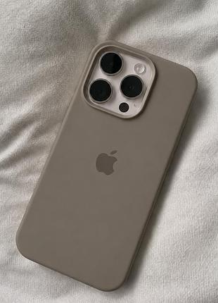 Силіконовий чохол матовий мокко, для iphone 16 pro