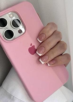 Силіконовий чохол матовий рожевий, для iphone 16 pro