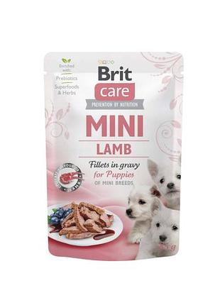 Корм для собак brit care mini lamb fillets in gravy, 85 г