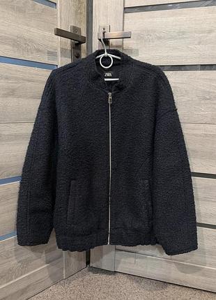 Куртка жіноча zara бомбер оверсайз чорна розмір s