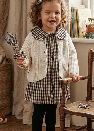 Стильний лот на дівчинку 92р 🌸 сукня zara + кардиган handmade + колготи