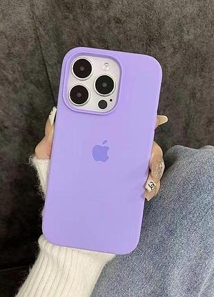 Силіконовий чохол матовий лавандовий, для iphone 15