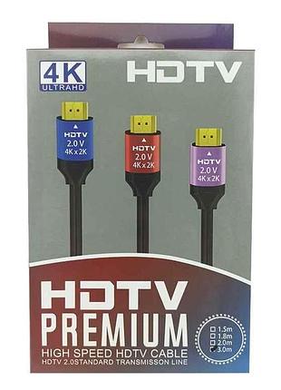 Кабель hdmi-hdmi 4k premium v2.0 ccs 3м тм gerlax