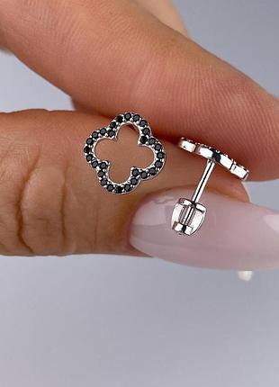 Серебряные серьги пусеты 925 пробы