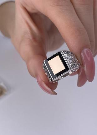 Серебряное кольцо 925 пробы с цирконием, белый цвет вставки, размер 21 каблучка, цирконій, цирконий, белый, білий, украина, серебро, срібло, родий, у…