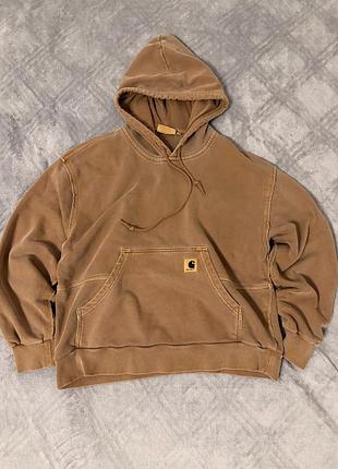 Світшот чоловічий carhartt з капюшоном, коричневий