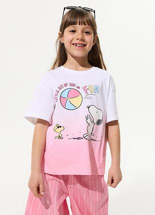 Футболка sinsay для девочки / 40337 / oversize / peanuts