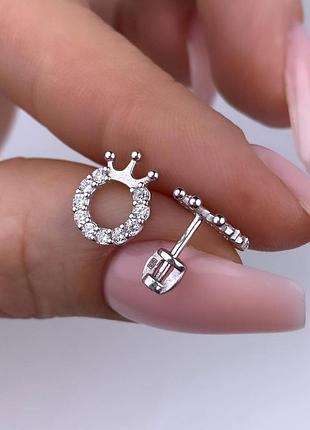 Серебряные серьги пусеты 925 пробы