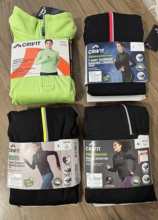Жіноча спортивна термо кофта лонгслів crivit для заняття спортом (німеччина)