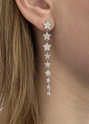 Серебряные серьги пусеты 925 пробы