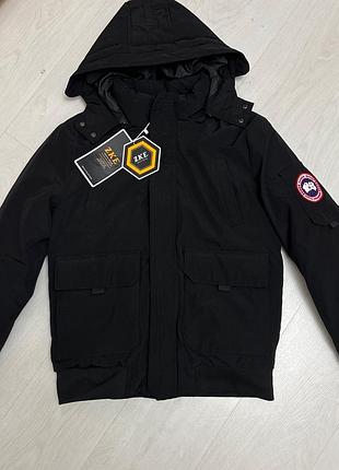 Куртка чоловіча в стилі canada goose парка, бомбер, чорна.