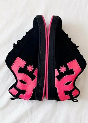Кеды женские dc shoes court graffik черно-розовые