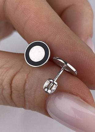Серебряные серьги пусеты 925 пробы