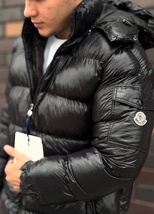 Пуховик чоловічий moncler чорний 2